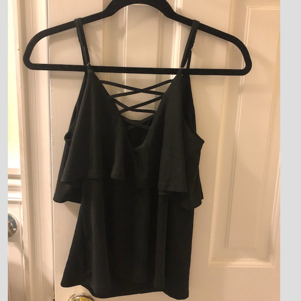 South Moon Under Flowy Black Tank